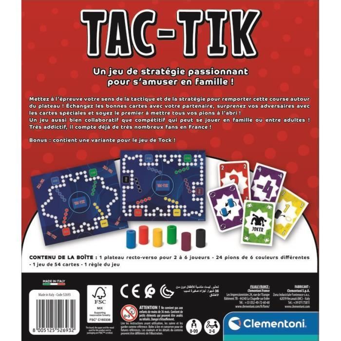 CLEMENTONI - Tac-Tik, jogo de tabuleiro