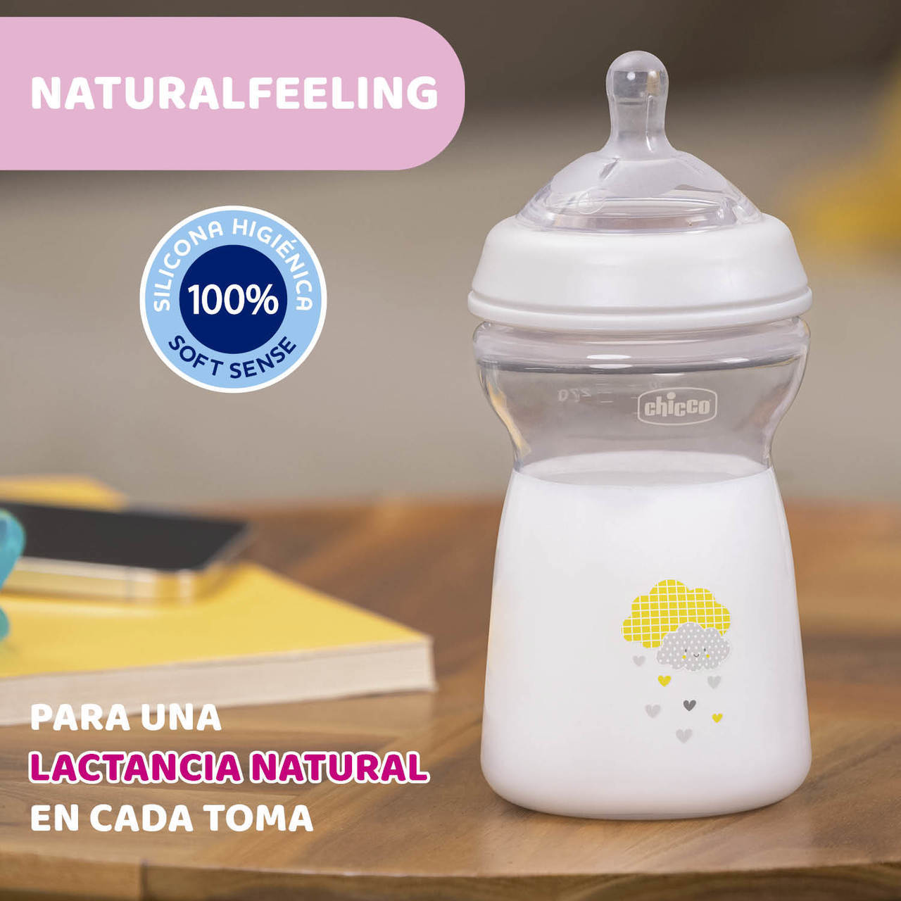 Μπιμπερό σιλικόνης NaturalFeeling 330ml 6+ μηνών