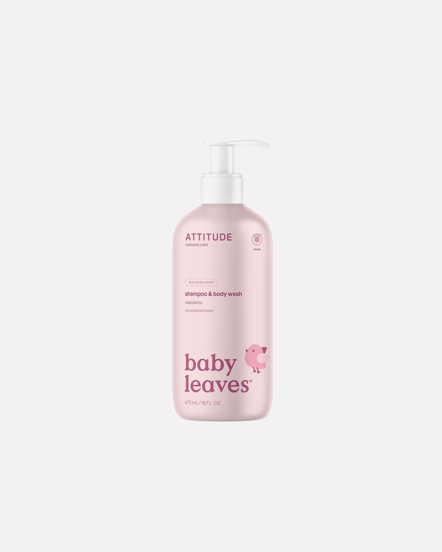 „Attitude 2-in-1“ šampūnas ir dušo želė, be kvapiklių – 473 ml