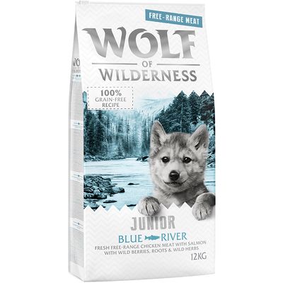 Ξηρά τροφή για σκύλους Wolf of Wilderness 12kg + 200g αποξηραμένα αυτιά κουνελιού δωρεάν!*