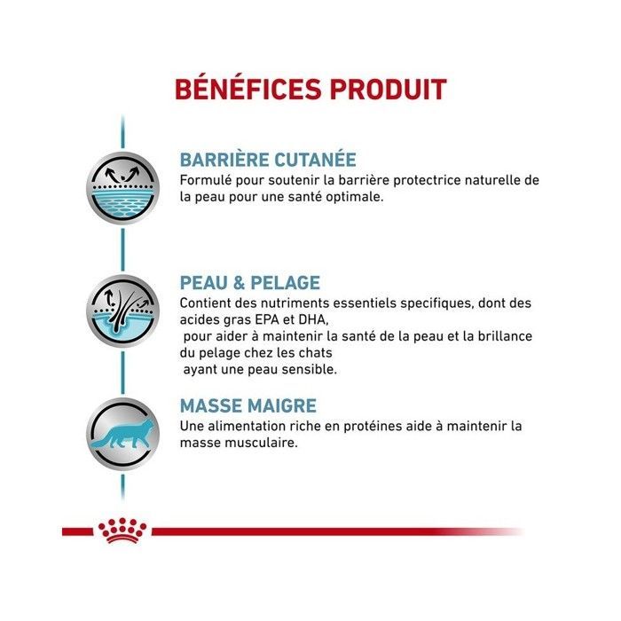 Croquettes pour chat - ROYAL CANIN - Veterinary Care Skin & Coat - 1,5 kg - Peaux sensibles - Adulte