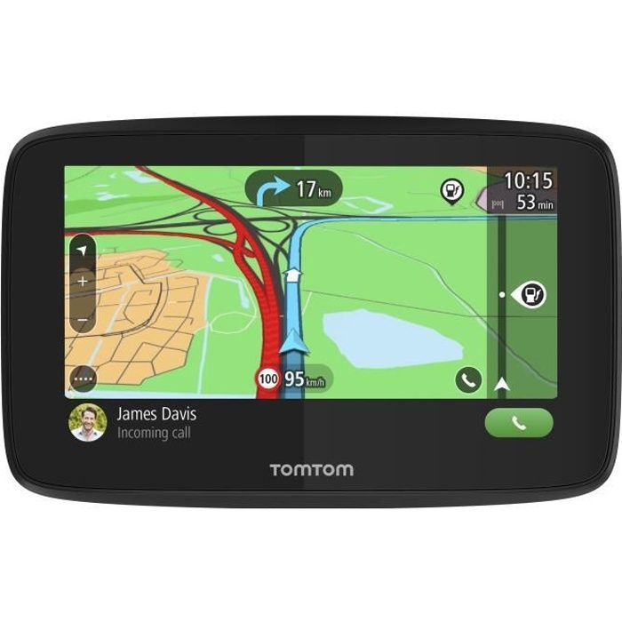 GPS para coche TomTom GO Essential de 6 pulgadas con mapas de 49 países de Europa, Wi-Fi integrado y función de manos libres.