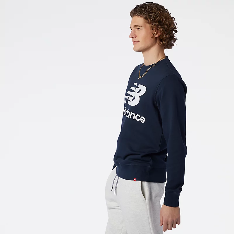 Męska bluza with capturem NB Essentials Stacked Logo Crew – ECLIPSE