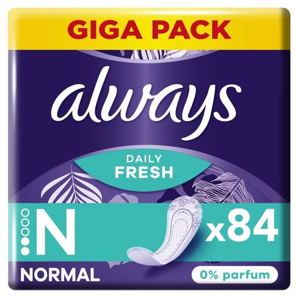 Instantné vložky Always Dailies Fresh Normal<br>84 kusov