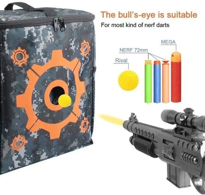 2windeal® Sac de rangement pistolets +clips de recharge, fléchettes, bracelet cible PR Nerf N-Strike Elite/Mega/Rival