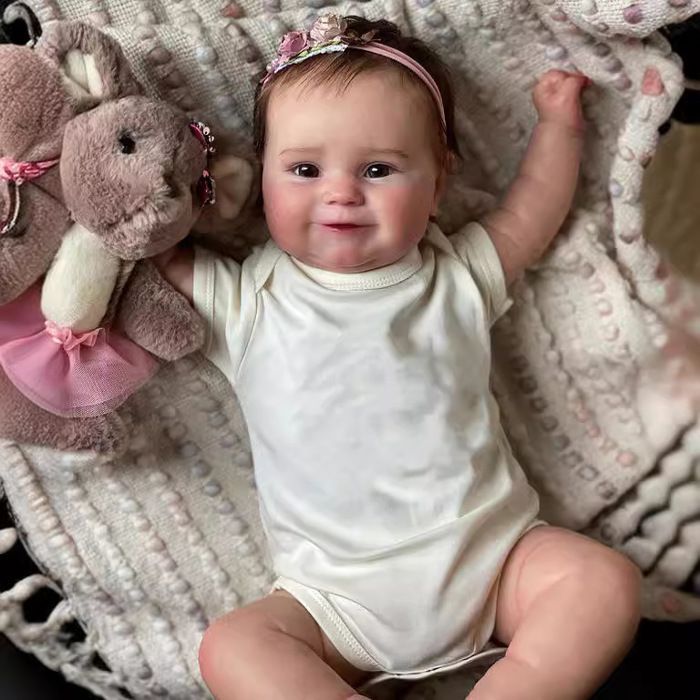 Hyperrealistic Reborn Doll - 50 cm - Soft Touch - Silicone - Realistic - Pink Girl Doll