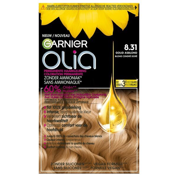 Garnier Olia 8.31 Zlato pepelnato blond permanentna barva za lase