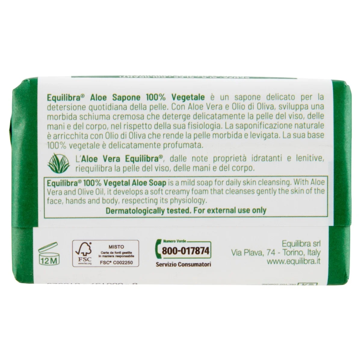 EQUILIBRA Equilibra naravno milo z aloe vero 100 ml subtilno odišavljeno