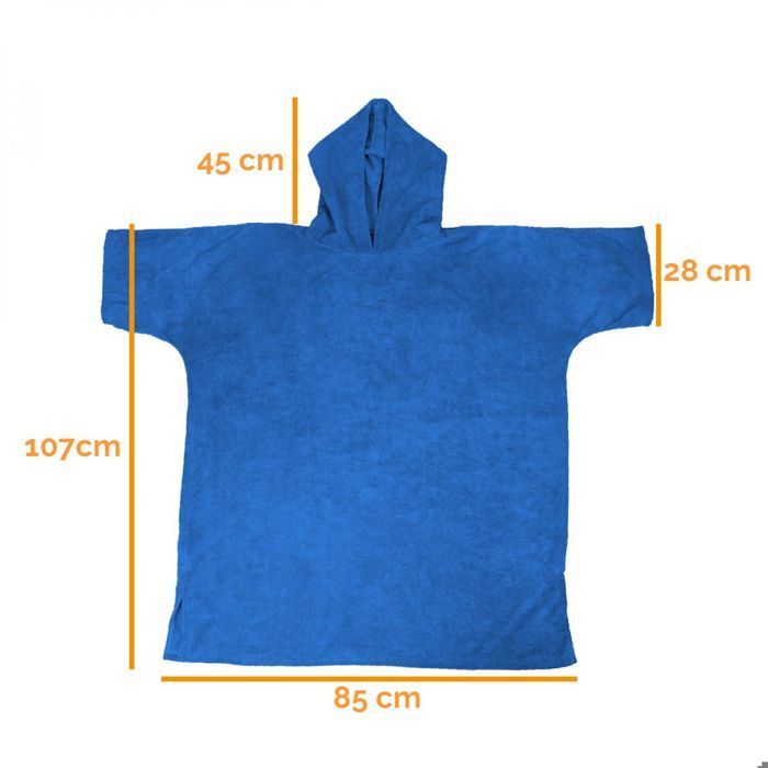 Poncho da bagno o da spiaggia per adulti Vivezen - Blu