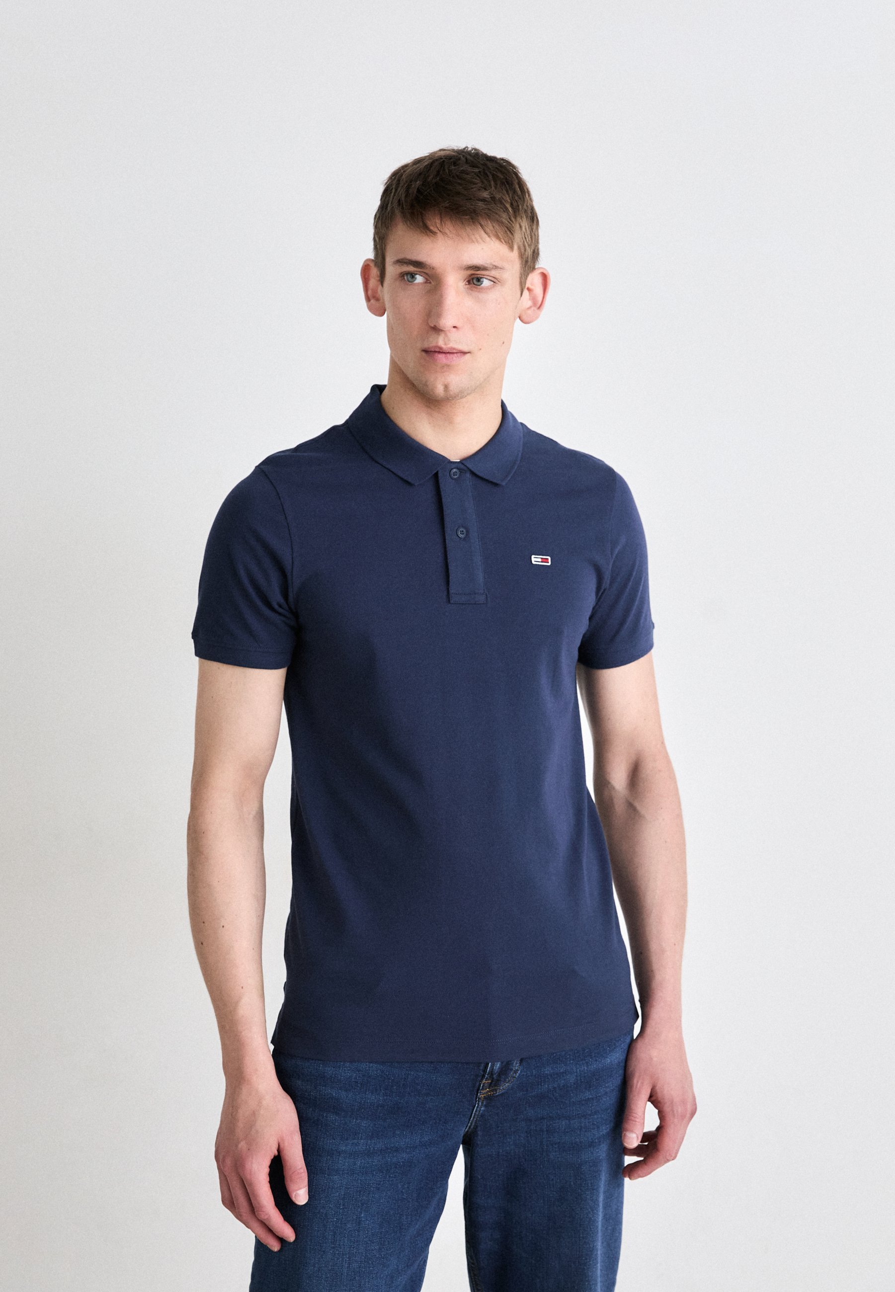 Tommy Jeans ORIGINAL FINE SLIM FIT - Poloshirt - zwart iris