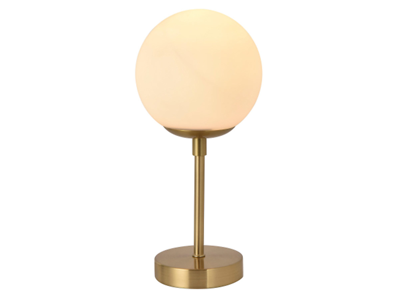 Lampa stołowa Dorado szklana biało-złota