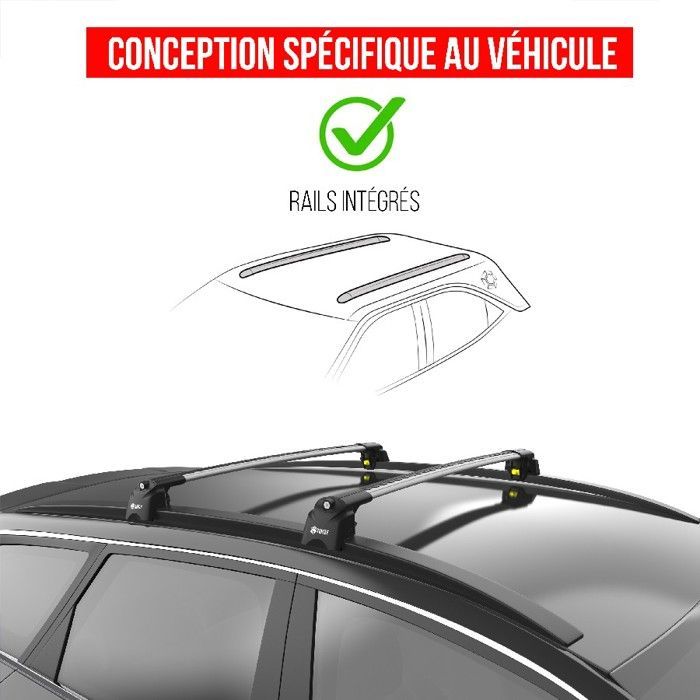 TURTLE AIR-2 Roof Bars for AUDI A6 AVANT (C7) 2011-2018 (ESTATE) Silver
