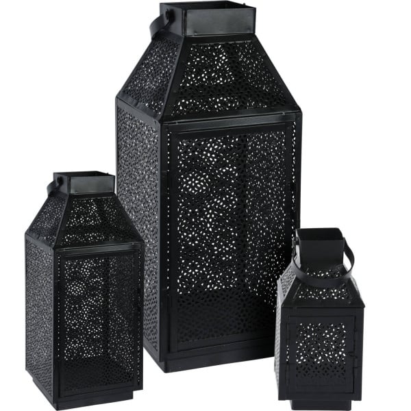 Lampion 3 szt. metalowy ażurowy TRAFORATO