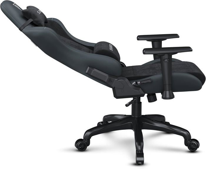 Gamingstoel - FUKU - Spellcaster - Eco-leer & Alcantara - 160° kantelbaar - 1D-armleuningen - Zwart