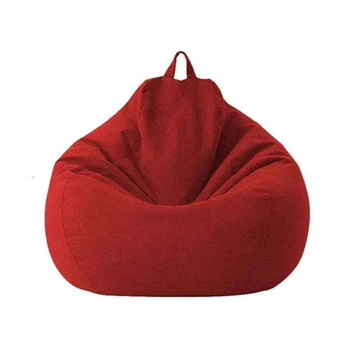 AMOUNE Housse de Pouf Poire Lin ,80x90cm - Sans Remplissage, Pouf d'intérieur/extérieur, pour adultes, Enfants et adolescents