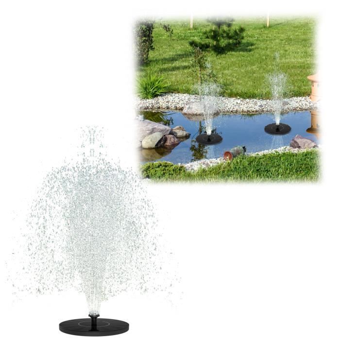 AUFUN 1.4W ronde fonteinpomp op zonne-energie, upgrade voor zonnepomp, vijverpomp, drijvende waterpomp voor de tuin, rond