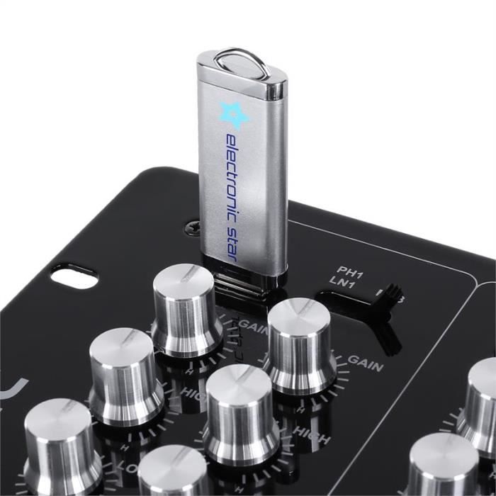 Vonyx STM-2300 - Mixer a 2 canali - Ingresso RCA commutabile (phono/linea), uscita principale RCA e uscita cuffie