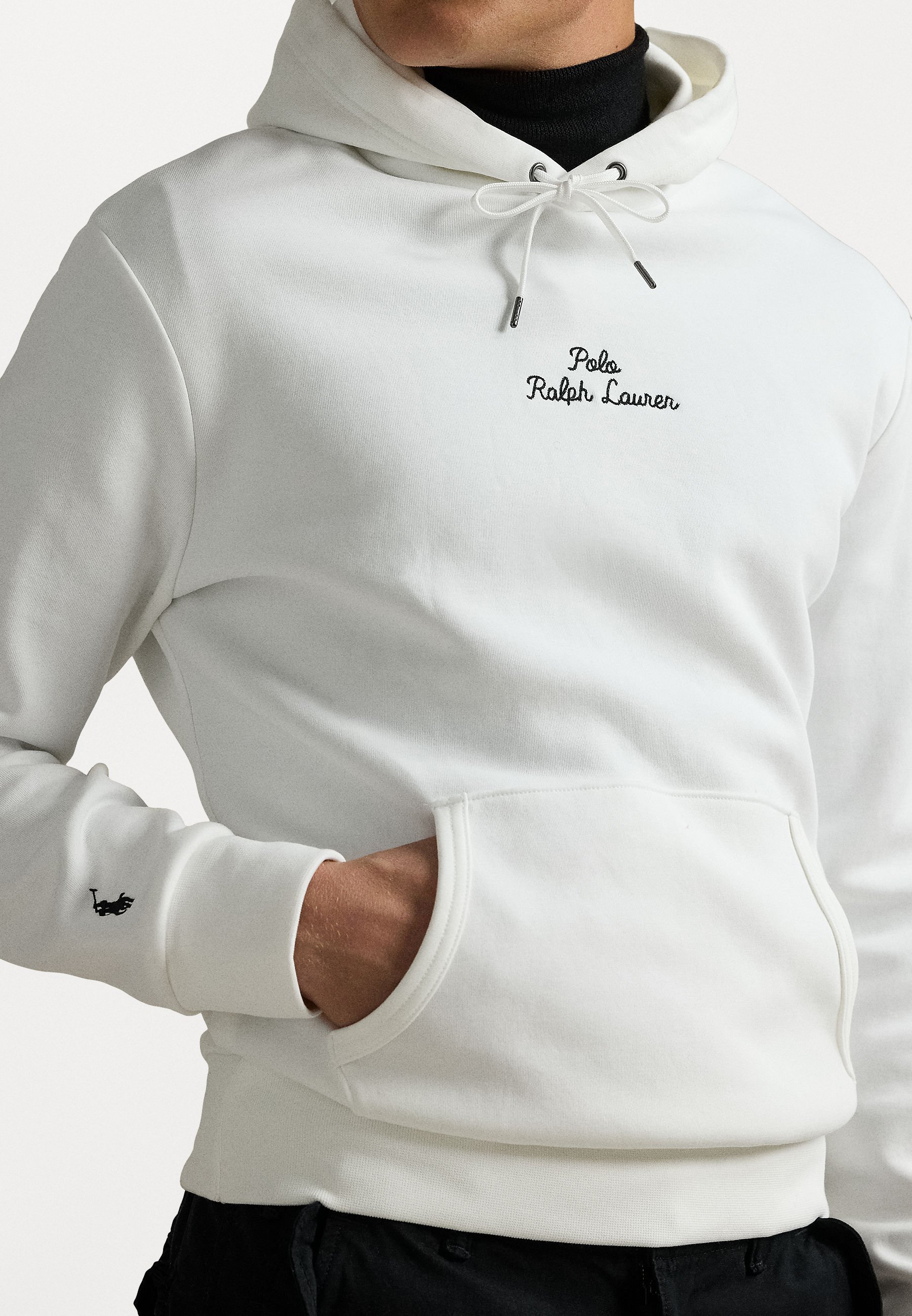 Polo Ralph Lauren LOGO DUBBELGEBREIDE HOODIE - Hoodie - wit