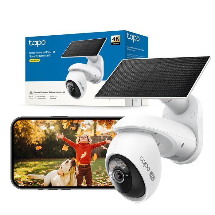 Caméra de Surveillance - Tapo C660 - 4K 8MP - Vision 360° - Panneau Solaire - IP66