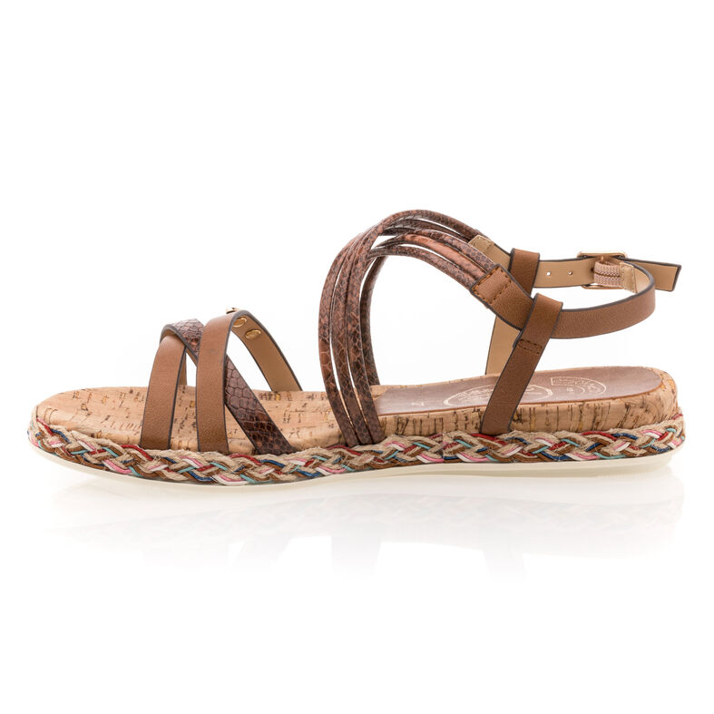 Braune Damensandalen / Zehenfreie Schuhe