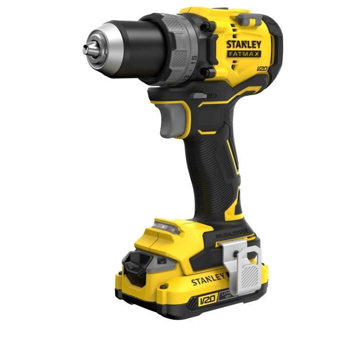 Furadeira/parafusadeira sem fio - 18V - STANLEY FATMAX V20 - SFMCD725D2K-QW - Sem escovas - 80Nm - 2 baterias de 2Ah + carregador de 1,25A