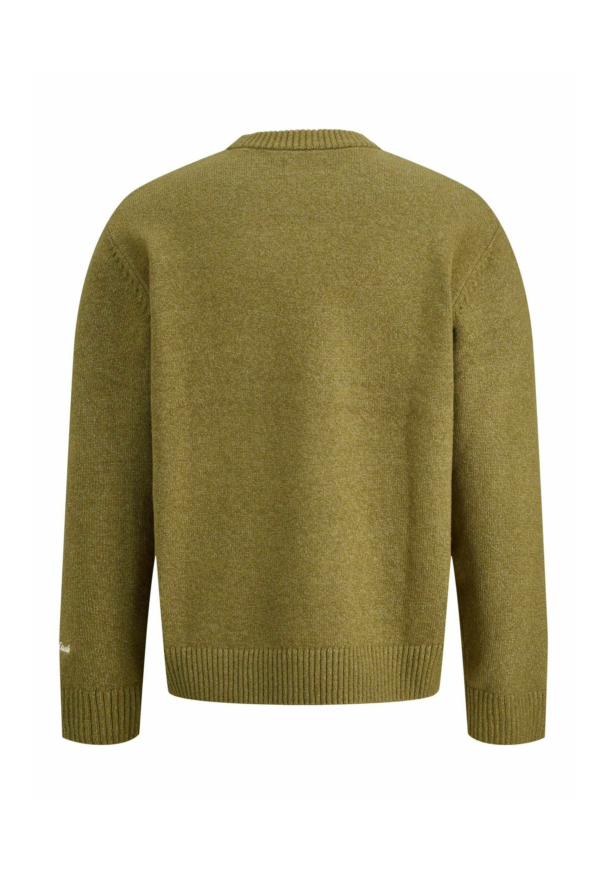 Pull Jack & Jones JORNORREBRO à col rond - vert olive