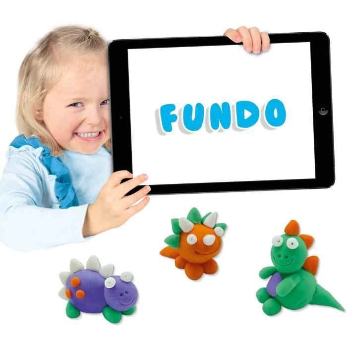 FunDo boetseerklei - Dinosaurussen (3x90gr-1x40gr) - SES CREATIVE - Interactief voor jonge kinderen.