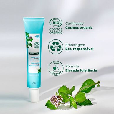 Klorane Mint Purity Cream Organic Mint Cream Mattapintainen rasvaiselle iholle 40 ml 40 ml