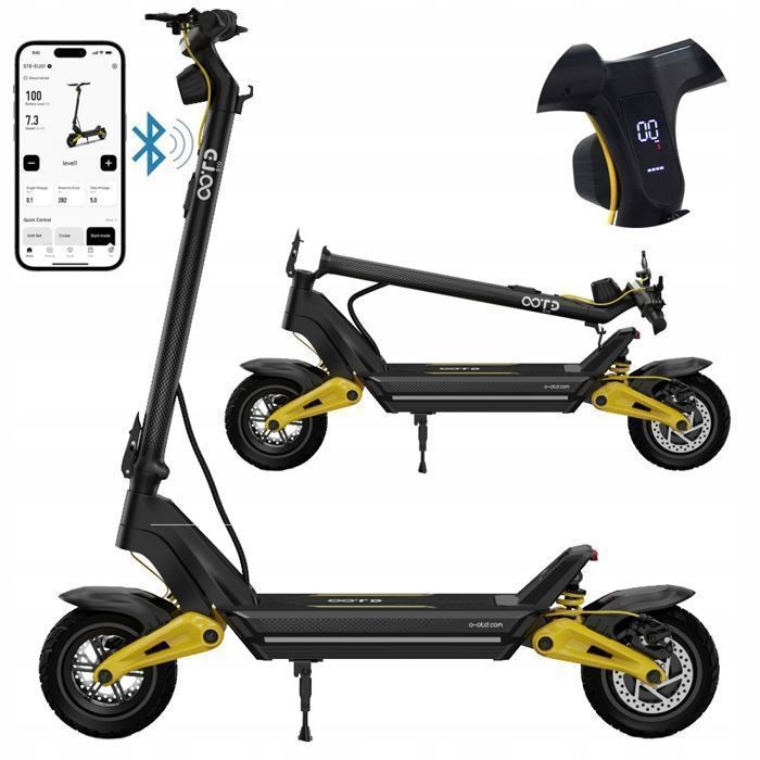 OOTD S10 - Foldable Electric Scooter - Motor 1400W - 48V 20AH - Range 70KM - 55KM/H - 10'' Tires - APP E-Scooter