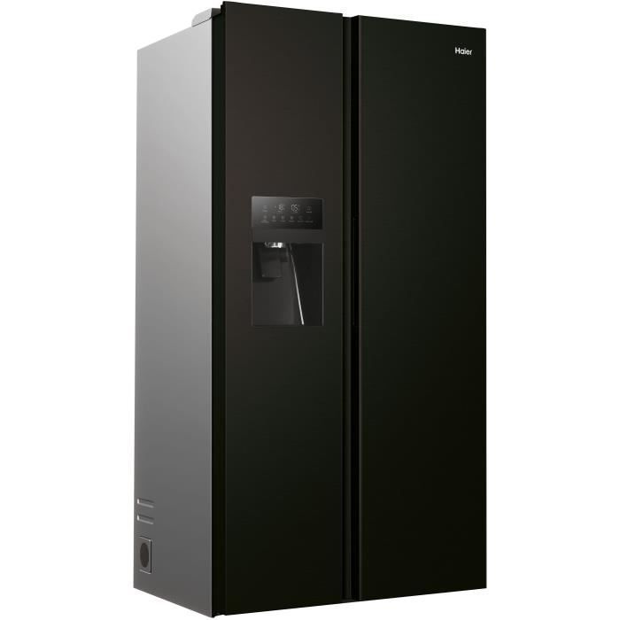 Amerikanischer Kühlschrank – HAIER – SBS 90 Serie 3 HSR3918EIPB – Energieeffizienzklasse E – 515 l – 180 x 90 x 65,9 cm – Schwarz