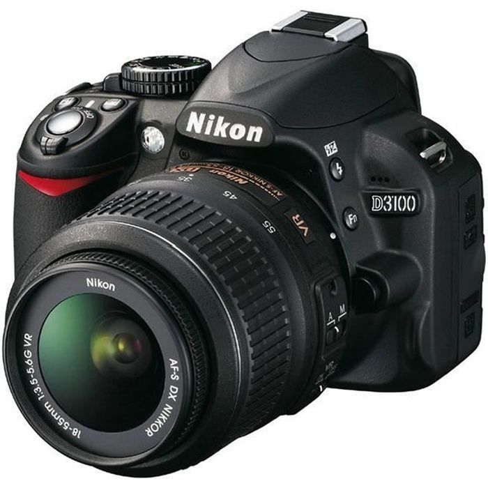 Fotocamera reflex digitale - NIKON - D3100 - Obiettivo 18-105mm - Flash integrato - F/3.5-5.6