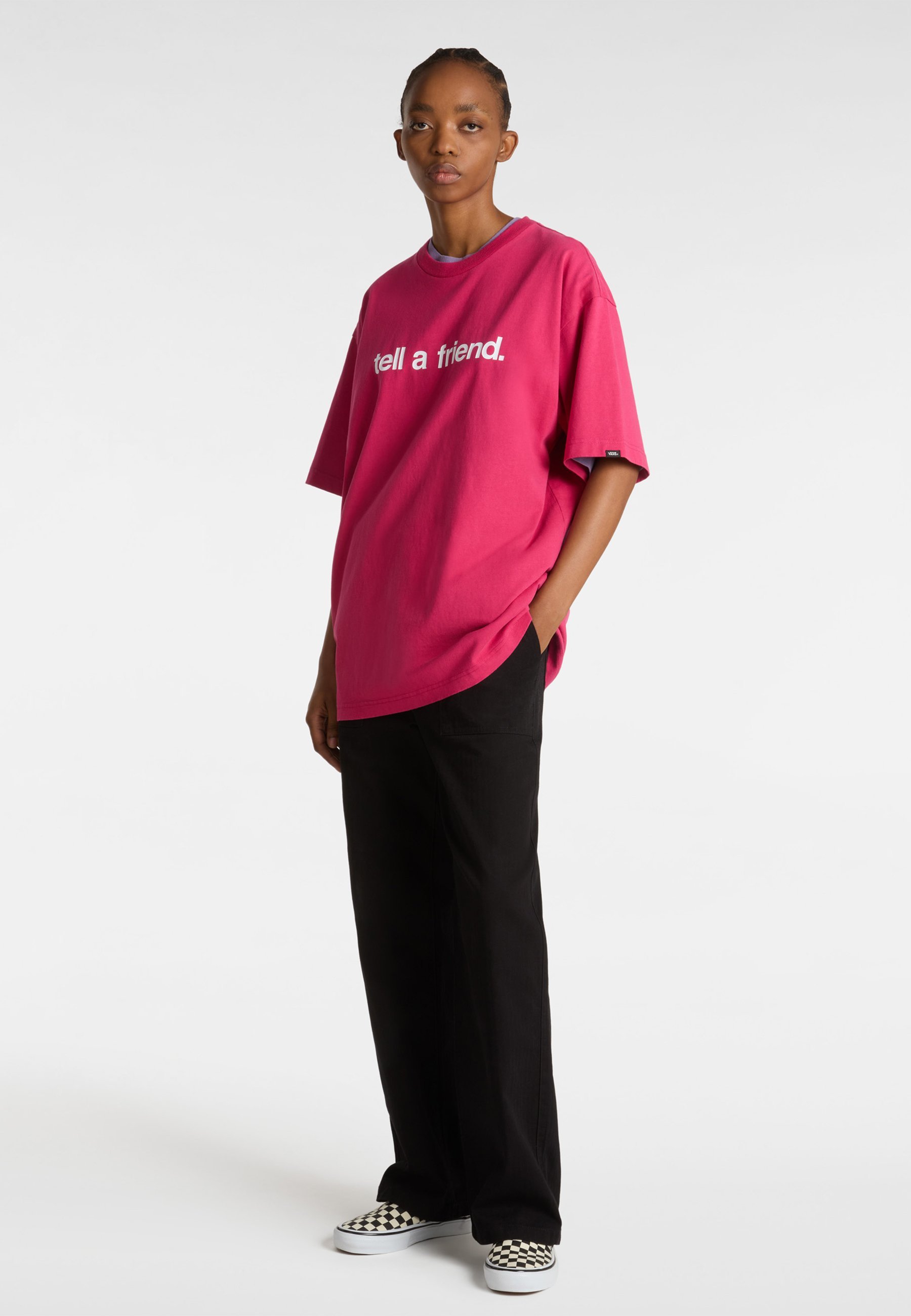 Vans TELL A FRIEND LOOSE FIT - T-shirt met print - kersenjubileum