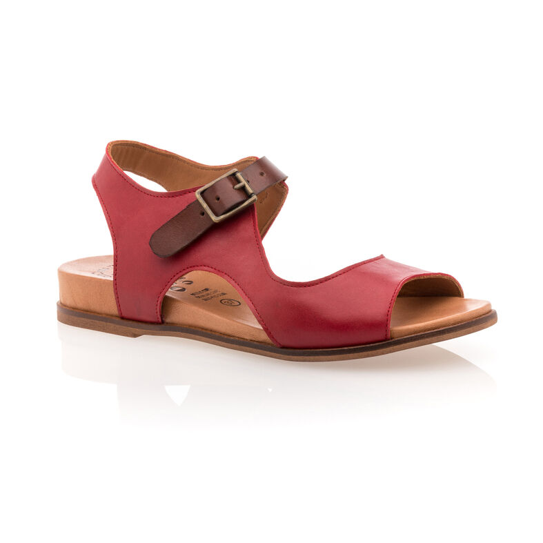 Rote Damensandalen / Zehenfreie Schuhe