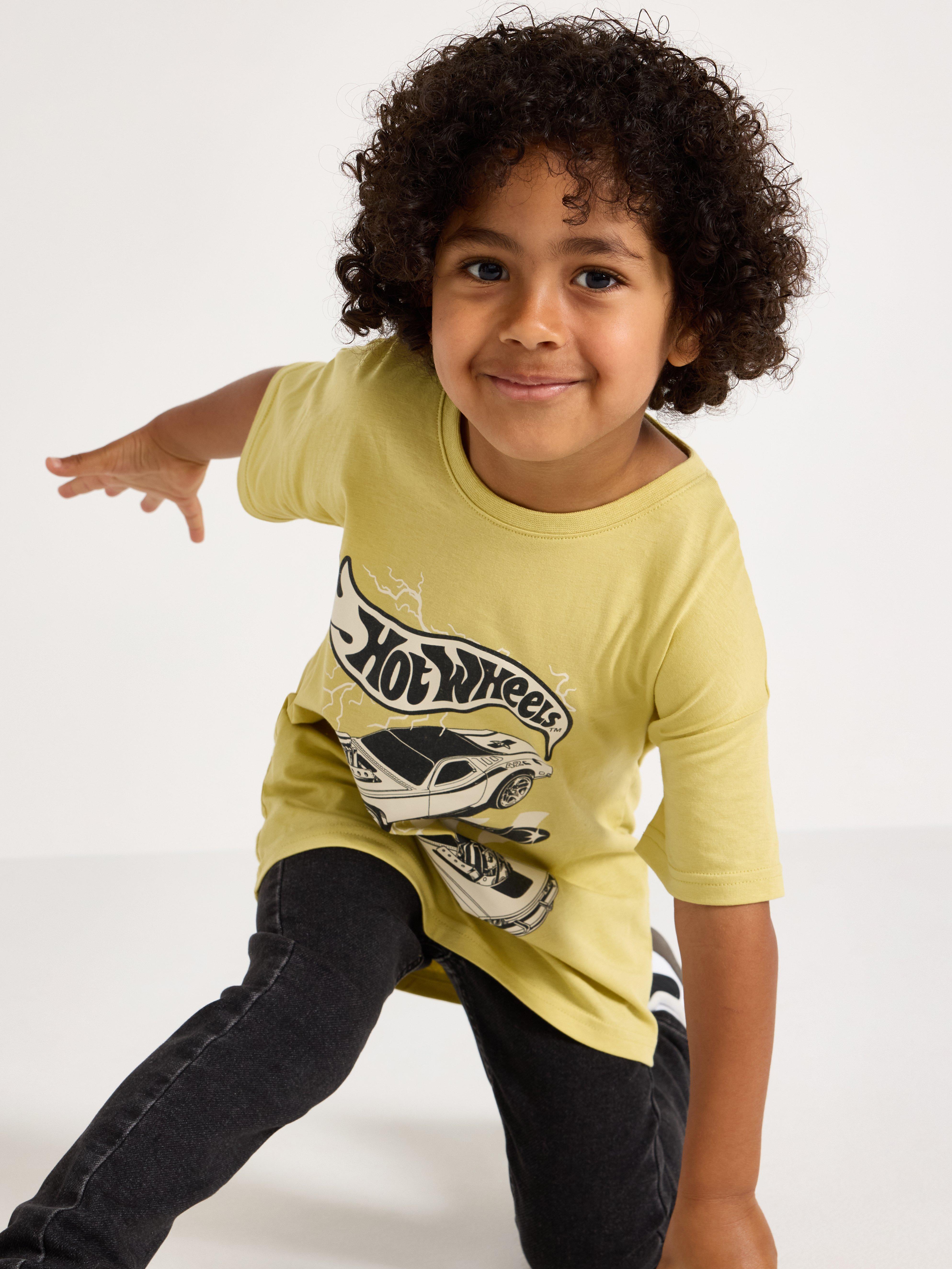 Camiseta Hot Wheels Verde Claro Acinzentado