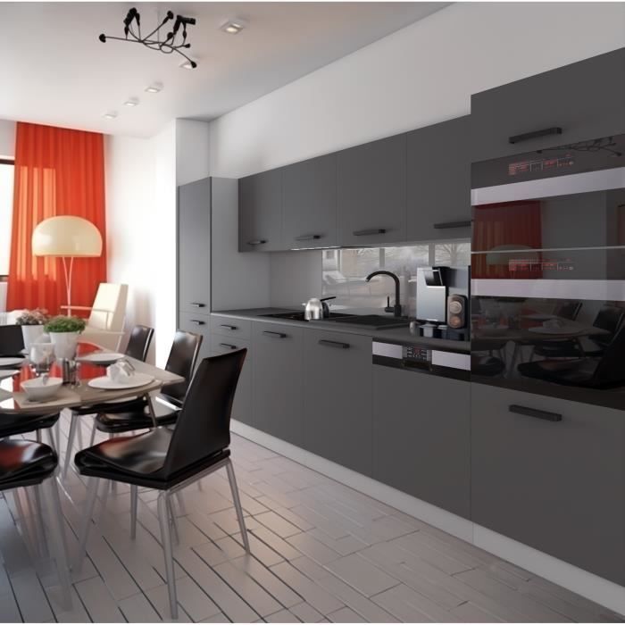 Cucina completa - B BELINI GROUP - NAOMI - Argento opaco - 240x240 cm - Design contemporaneo