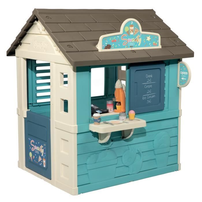 SMOBY - Sweety Corner House - Counter and preparation area - Ice cream machine - 18 accessories included - Made in France