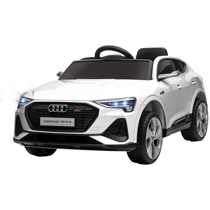 Voiture électrique enfant - HOMCOM - licence audi e-tron sportback 12V télécommande LED MP3 USB - PP - blanc
