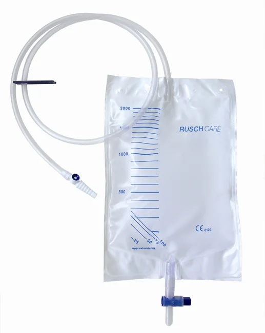 Bolsa de drenagem Rusch da Teleflex Medical para cama de incontinência, 2000ml