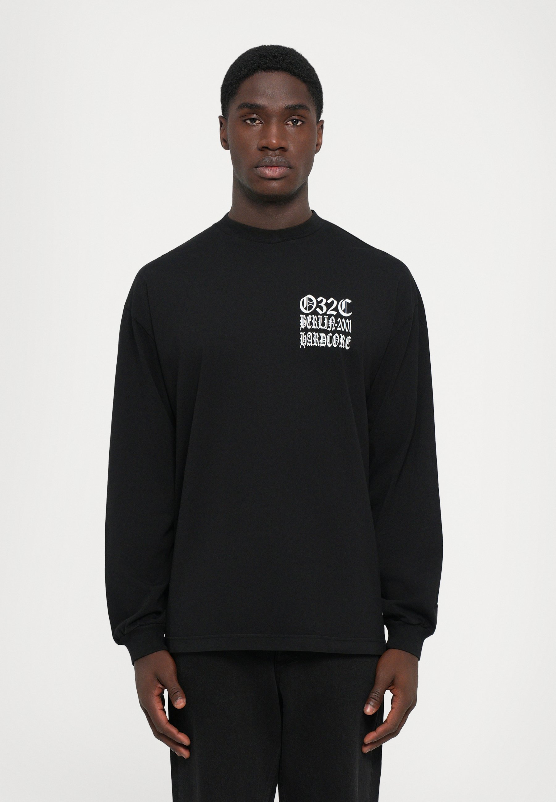 032c EXCLUSIEVE HARDCORE LONGLSEEVE UNISEX - Top met lange mouwen - zwart