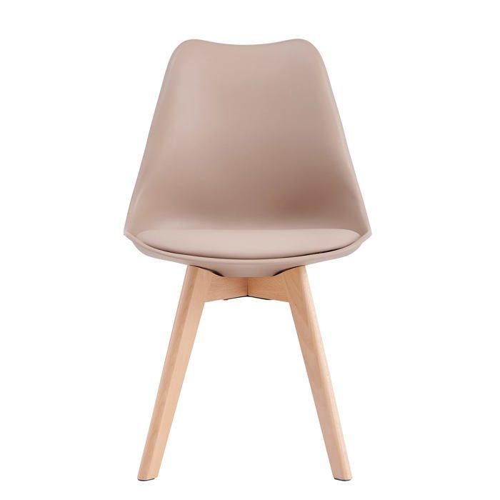 mcc direct Eva Lot de 4 chaises de salle à manger design Marron