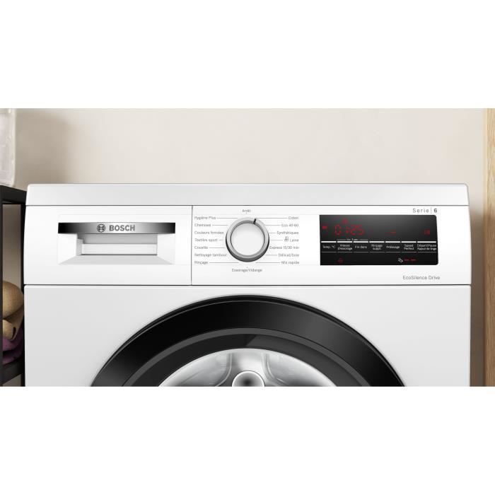 Lavadora de carga frontal BOSCH WUU28T18FR SER6 - 8 kg - Inducción - 60 cm de ancho - 1400 rpm - Clase energética A - Vapor - Blanca