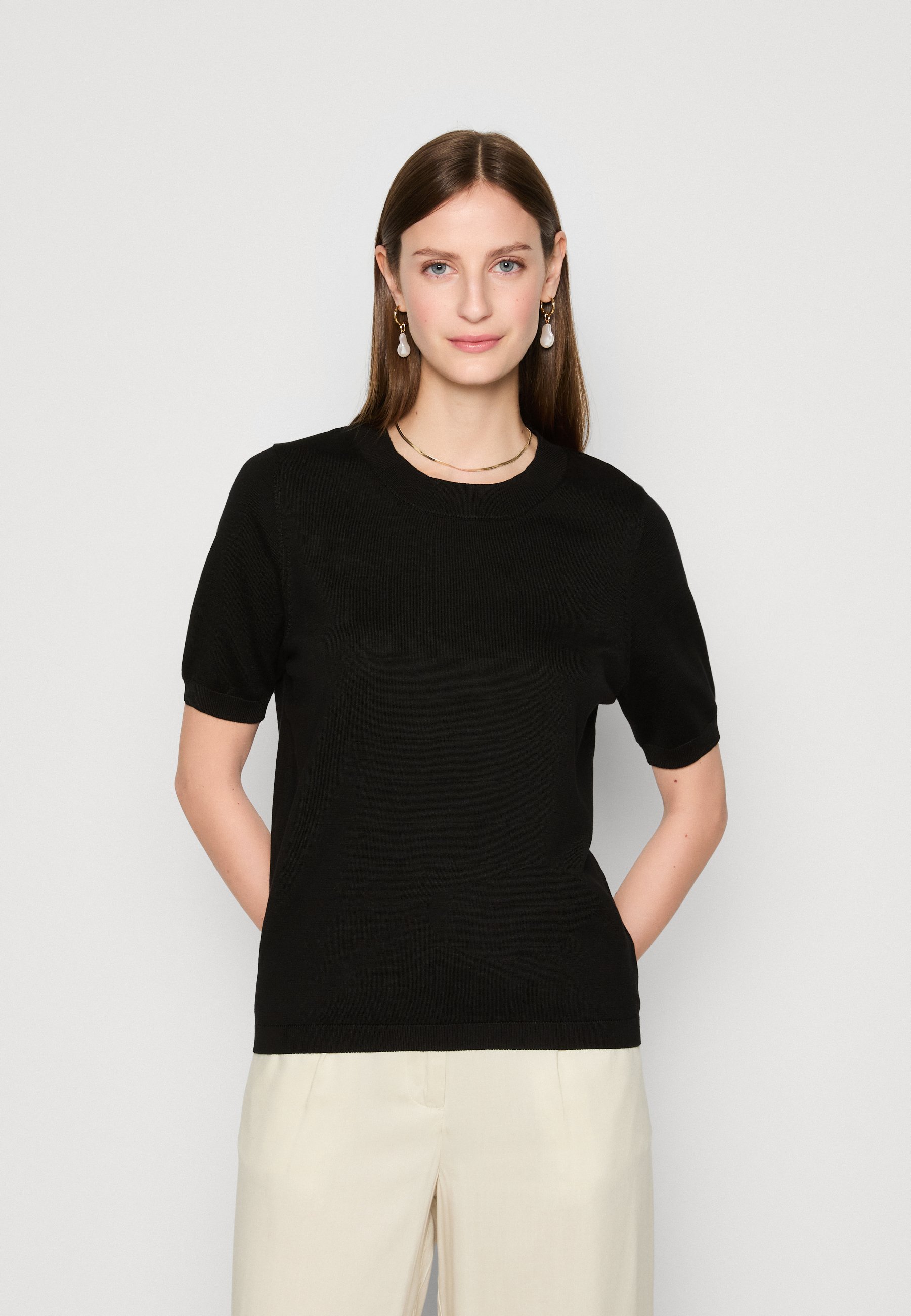Lindex POLLY - Basic T-Shirt - schwarz