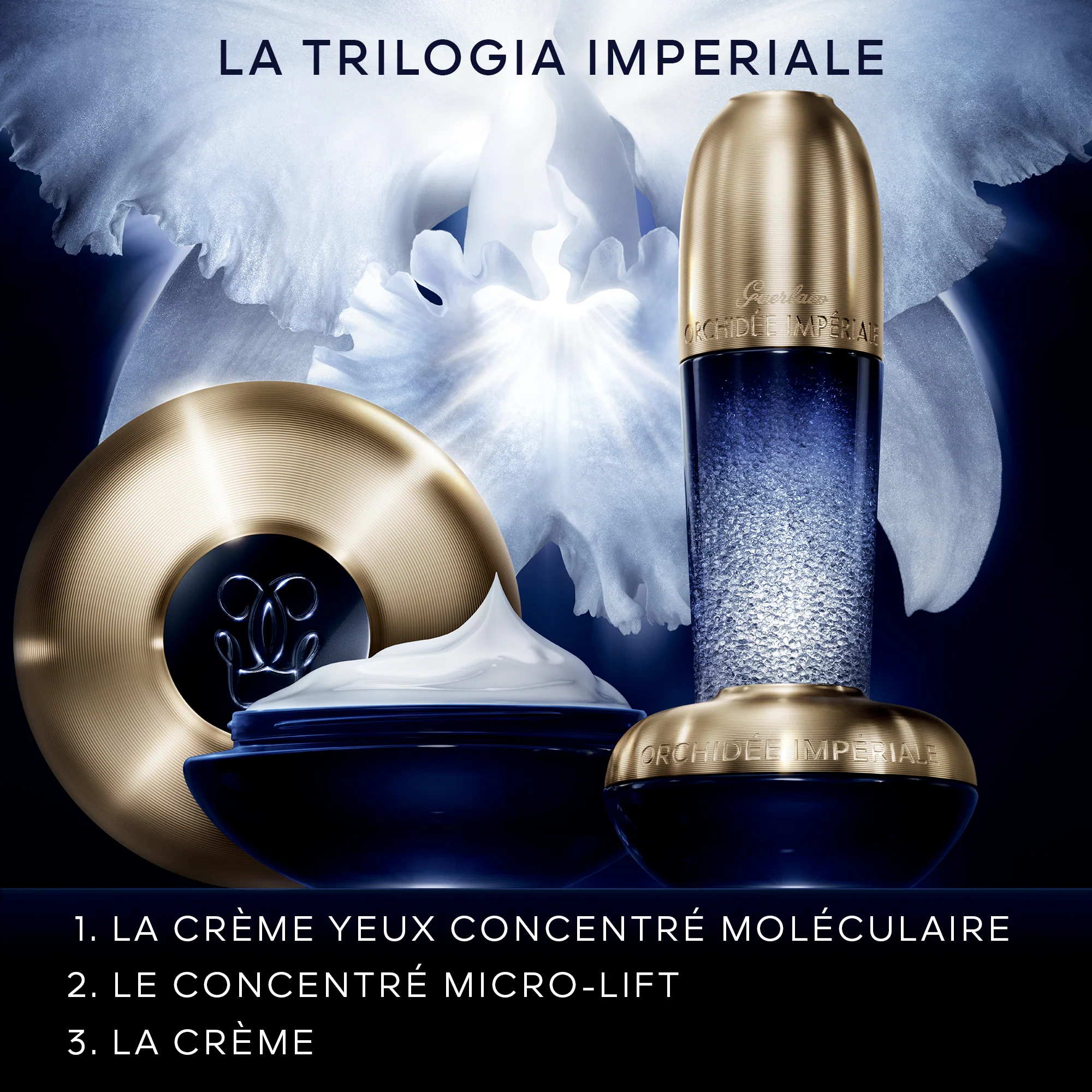 Orchidée Impériale La Crème Yeux Concentré Moléculaire - Contorno occhi antirughe, Contorno labbra antirughe