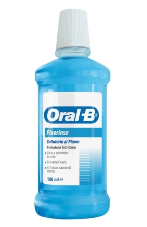 Enjuague bucal ORAL-B Fluorinse contra la caries dental con flúor 500 ml