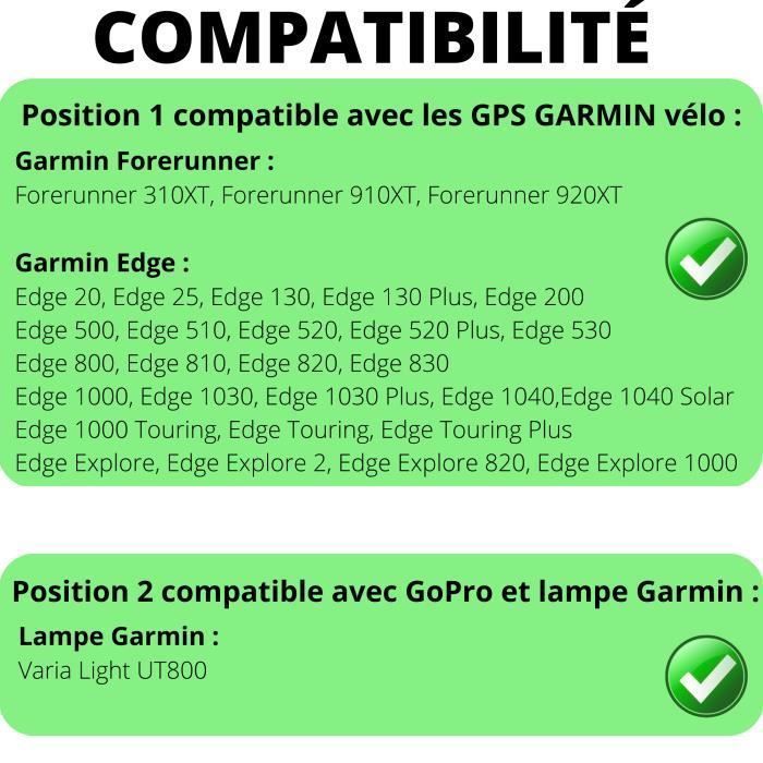 GPS Mount - Garmin - Compatible with Edge 1040/1030/1000/830/820/800/530/520 - Black - Unisex - Road Bike