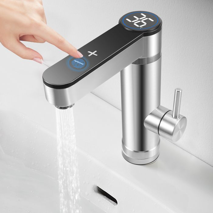 Calentador de agua instantáneo inteligente de 220 V para grifo, ideal para cocina, jardín, camping, caravana y baño.