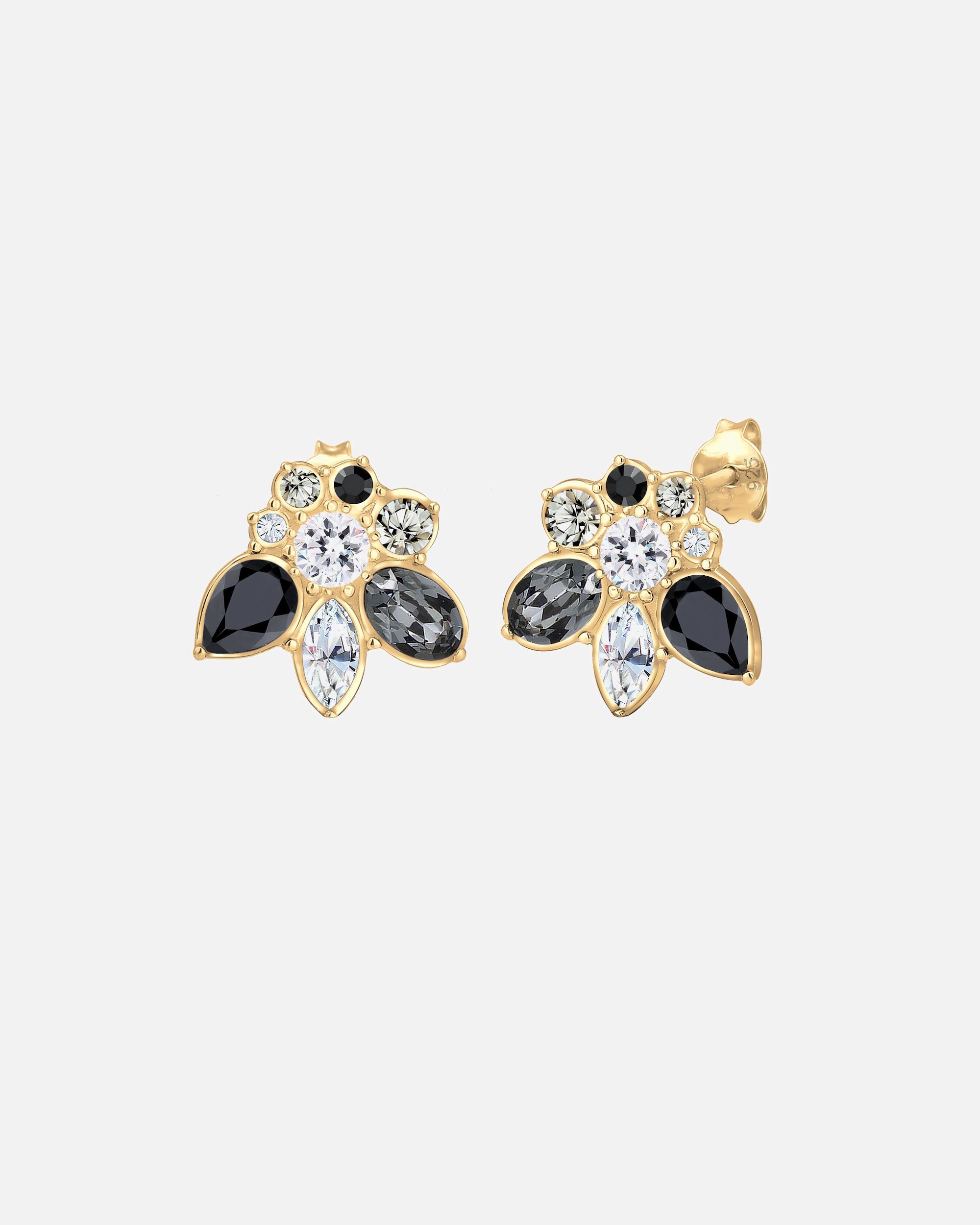 Elli PREMIUM Femmes déclaration plaquée or avec cristaux en argent sterling 925