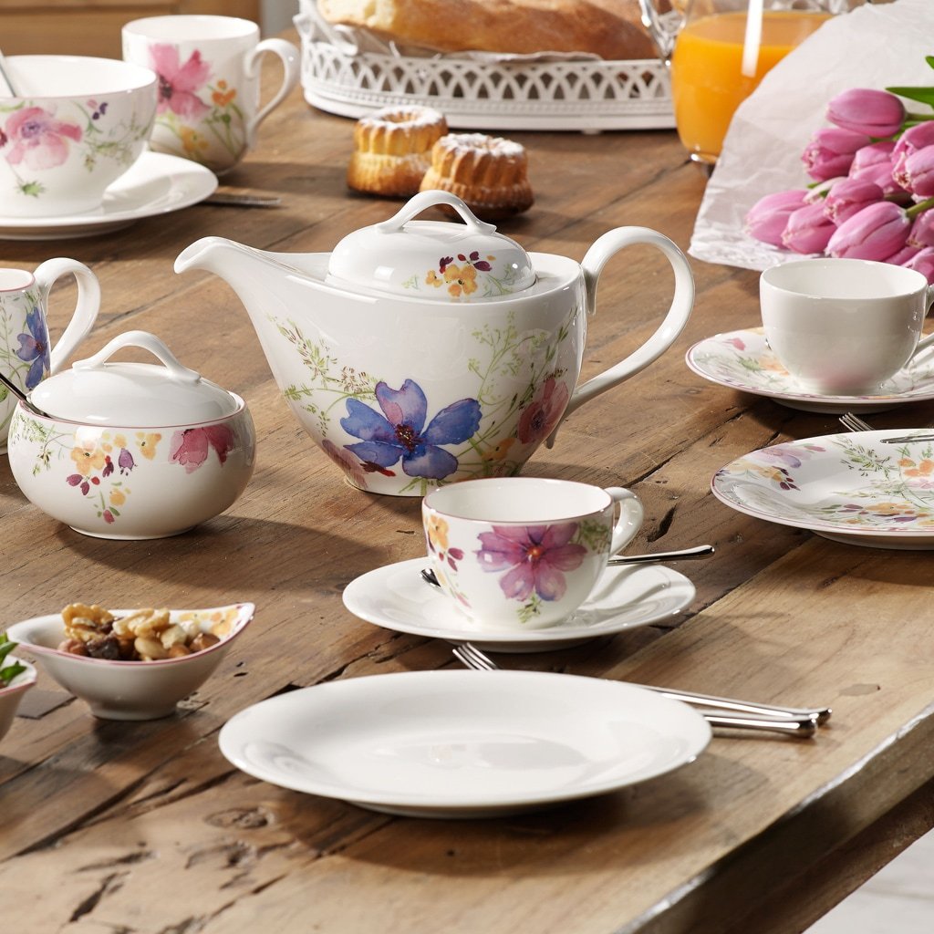 Villeroy & Boch krūze un apakštase Mariefleur Gris Basic - 1 gab.