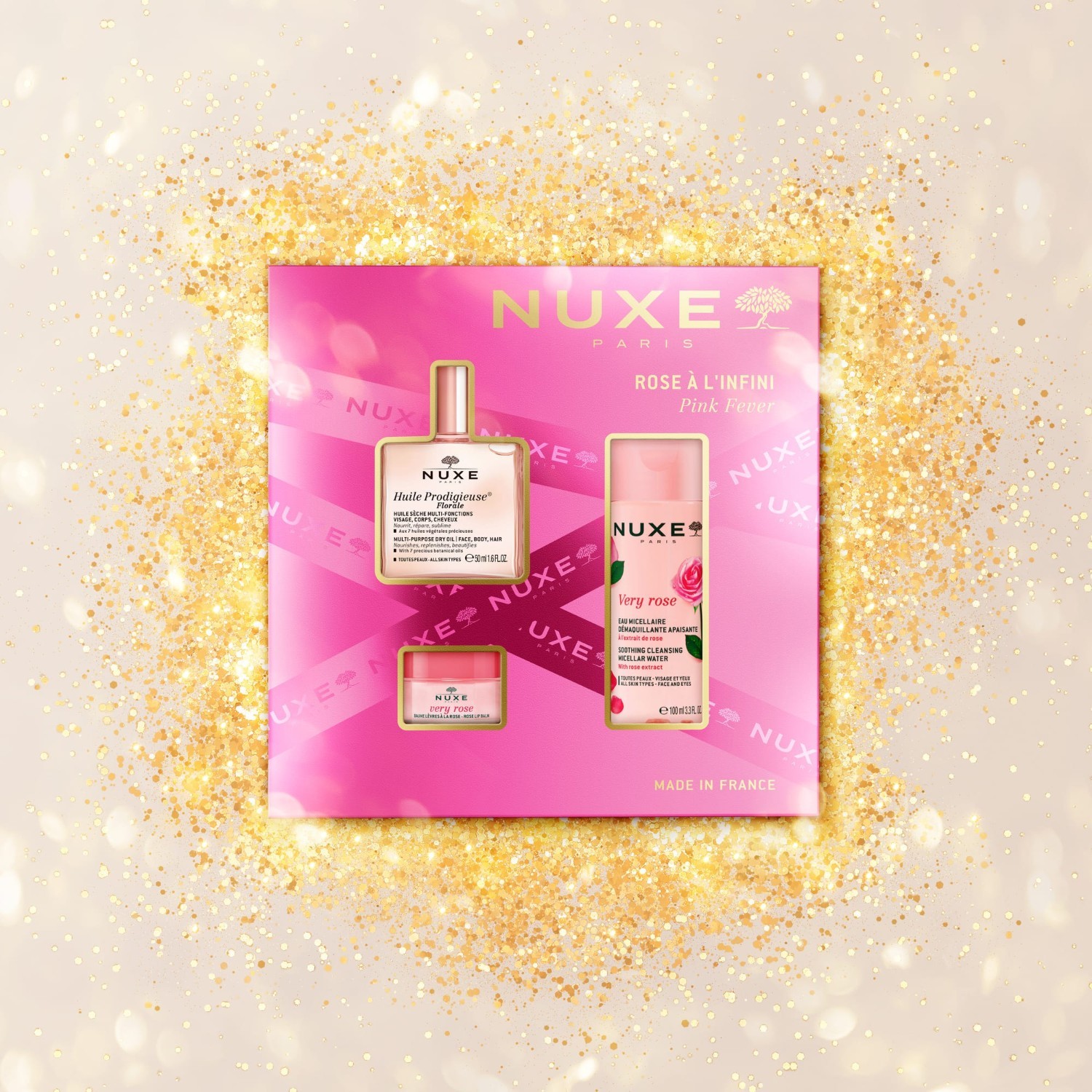 NUXE darilni set All-in-One Care za božično nego Pink Fever – 1 kos