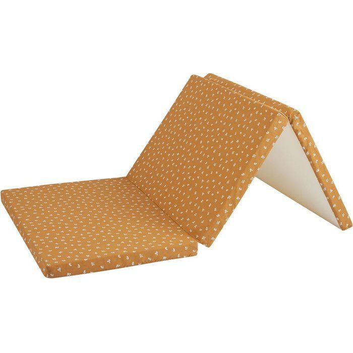 Reismatras - 120 x 60 cm - 4 cm dik - Opvouwbaar - Camel - CANDIDE